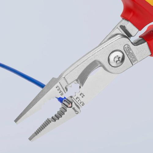 Knipex Pliers for Electrical Installation Insulated VDE Chrome-plated 200mm 13 86 200